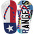 TX Flag|Rangers Strip Art Novelty Flip Flops Sticker Decal
