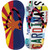 AZ Flag|Cardinals Strip Art Novelty Flip Flops Sticker Decal