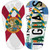 FL Flag|Jaguars Strip Art Novelty Flip Flops Sticker Decal