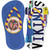 MN Flag|Vikings Strip Art Novelty Flip Flops Sticker Decal