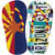 AZ Flag|Arizona State Strip Art Novelty Flip Flops Sticker Decal