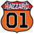 Rebel Hazzard 01 Novelty Highway Shield Sticker Decal
