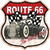 Grey Hot Rod Route 66 Novelty Highway Shield Sticker Decal
