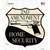 Pistol Home Security Novelty Highway Shield Sticker Decal
