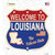 Louisiana Established Novelty Highway Shield Sticker Decal