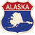 Alaska Silhouette Novelty Highway Shield Sticker Decal