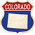 Colorado Silhouette Novelty Highway Shield Sticker Decal