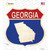 Georgia Silhouette Novelty Highway Shield Sticker Decal
