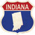 Indiana Silhouette Novelty Highway Shield Sticker Decal
