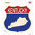Kentucky Silhouette Novelty Highway Shield Sticker Decal