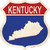 Kentucky Silhouette Novelty Highway Shield Sticker Decal