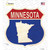 Minnesota Silhouette Novelty Highway Shield Sticker Decal