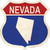 Nevada Silhouette Novelty Highway Shield Sticker Decal