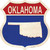 Oklahoma Silhouette Novelty Highway Shield Sticker Decal