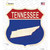 Tennessee Silhouette Novelty Highway Shield Sticker Decal