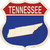 Tennessee Silhouette Novelty Highway Shield Sticker Decal