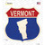 Vermont Silhouette Novelty Highway Shield Sticker Decal