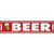 Beer Left On Red Novelty Narrow Sticker Decal