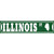 Illinois St Silhouette Novelty Narrow Sticker Decal