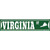 Virginia St Silhouette Novelty Narrow Sticker Decal
