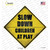 Slow Down Children At Play Novelty Diamond Sticker Decal