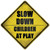 Slow Down Children At Play Novelty Diamond Sticker Decal