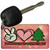 Peace Love Christmas Novelty Metal Key Chain