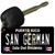 San German Puerto Rico Black Novelty Metal Key Chain