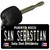 San Sebastian Puerto Rico Black Novelty Metal Key Chain