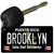 Brooklyn Puerto Rico Black Novelty Metal Key Chain