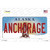 Anchorage Alaska State Novelty Sticker Decal