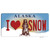 I Love Snow Alaska State Novelty Sticker Decal