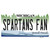 Spartans Fan MI Novelty Sticker Decal