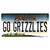 Go Grizzlies MT Novelty Sticker Decal