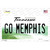 Go Memphis TN Novelty Sticker Decal