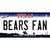 Bears Fan TX Novelty Sticker Decal
