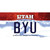 BYU UT Novelty Sticker Decal