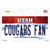 Cougars Fan UT Novelty Sticker Decal