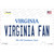 Virginia Fan VA Novelty Sticker Decal