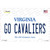 Go Cavaliers VA Novelty Sticker Decal