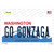 Go Gonzaga WA Novelty Sticker Decal
