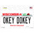 Okey Dokey Wisconsin State Background Novelty Sticker Decal