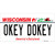 Okey Dokey Wisconsin State Background Novelty Sticker Decal