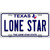 Lone Star Texas Novelty Metal License Plate