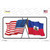 Haiti Crossed US Flag Novelty Sticker Decal