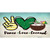 Peace Love Coconut Novelty Sticker Decal