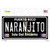 Naranjito Puerto Rico Black Novelty Sticker Decal