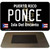 Ponce Puerto Rico Black Novelty Metal Magnet