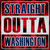 Straight Outta Washington Blue Novelty Metal Square Sign