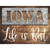 Iowa Stencil Life is Best Novelty Rectangle Sticker Decal